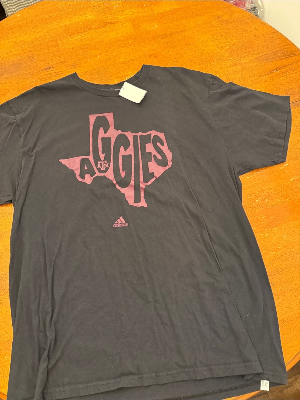 adidas Black Tee with Maroon Texas A&M Aggies Logo xxl